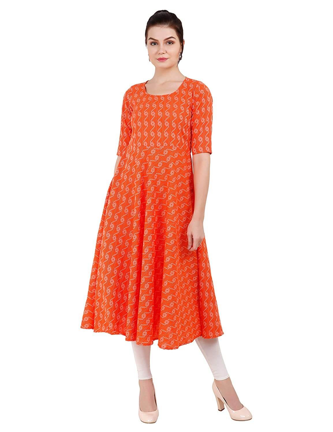 cotton flared kurta