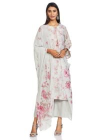 Synthetic Straight Salwar Suit Set
