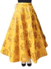 Cotton Silk Umbrella Cut Floor Length Traditional Lehenga Skirt