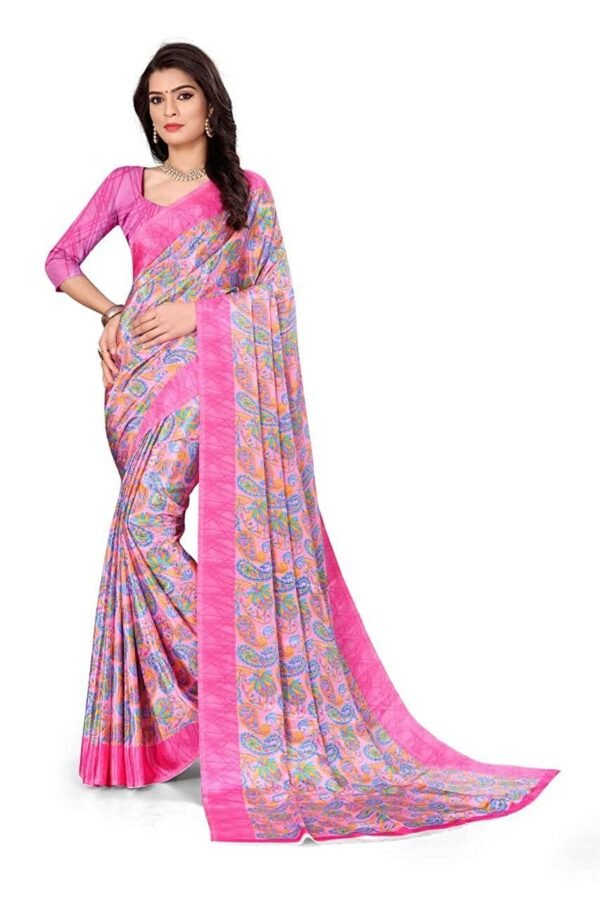 Plain weave Silk Blend Saree